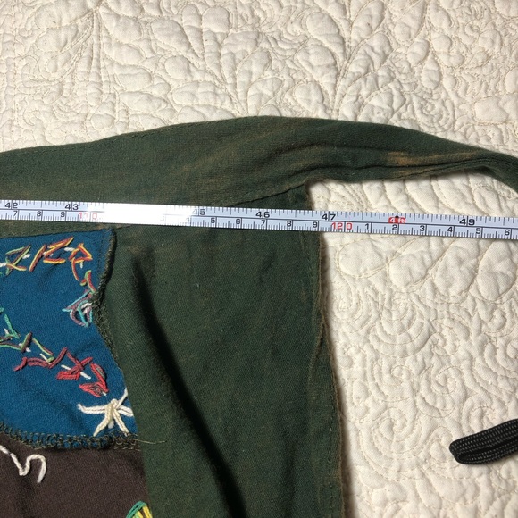 Stonewashed Jersey Wrap Skirt with Embroidery - Picture 2 of 8